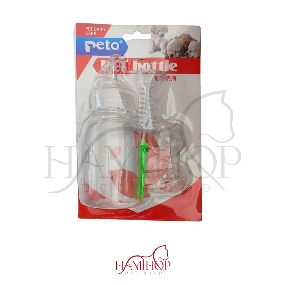 ست شیشه شیر سگ و گربه 120میل برند pet bottle