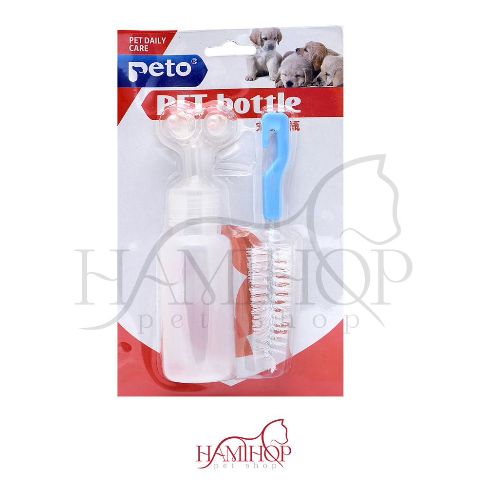 ست شیشه شیر سگ و گربه 60میل برند pet bottle