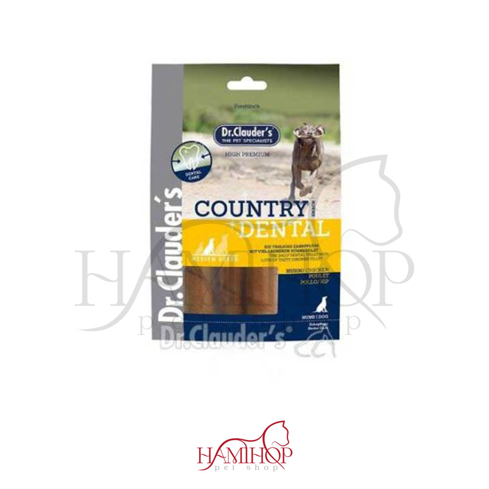 تشویقی country dental با طعم مرغ سگ دکتر کلادرز Dr Clauder’s