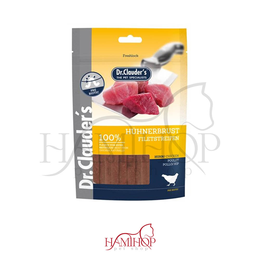 تشویقی سگ نواری با طعم گوشت فیله مرغ دکتر کلادرز Dr Clauder’s