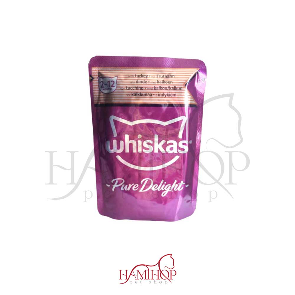 پوچ بچه گربه ویسکاس با طعم مرغ وزن ۸۵ گرم Whiskas pouch