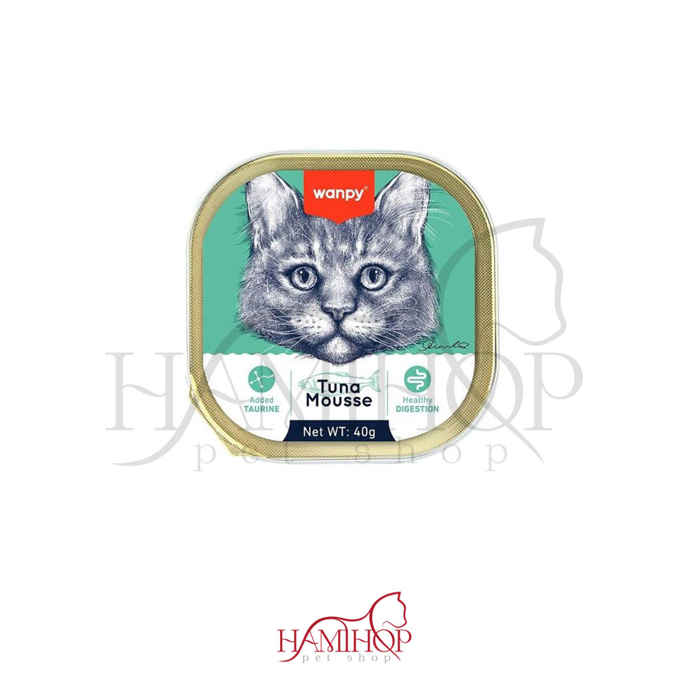 موس گربه برند ونپی طعم ماهی تن 1عددی 40گرم Wanpy Wet Cat Food Mousse with tuna