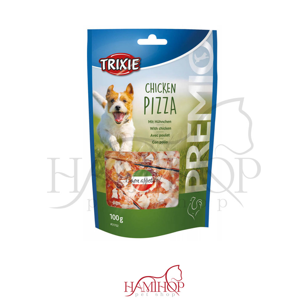 تشویقی سگ پیتزایی طعم مرغ تریکسی مدل Trixie Chicken pizza وزن 100گرم
