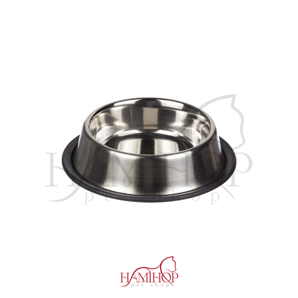 ظرف آب و غذای سگ و گربه سایز 3 مدل استیل طرح ساده – Nunbell Pet Stainless Colored