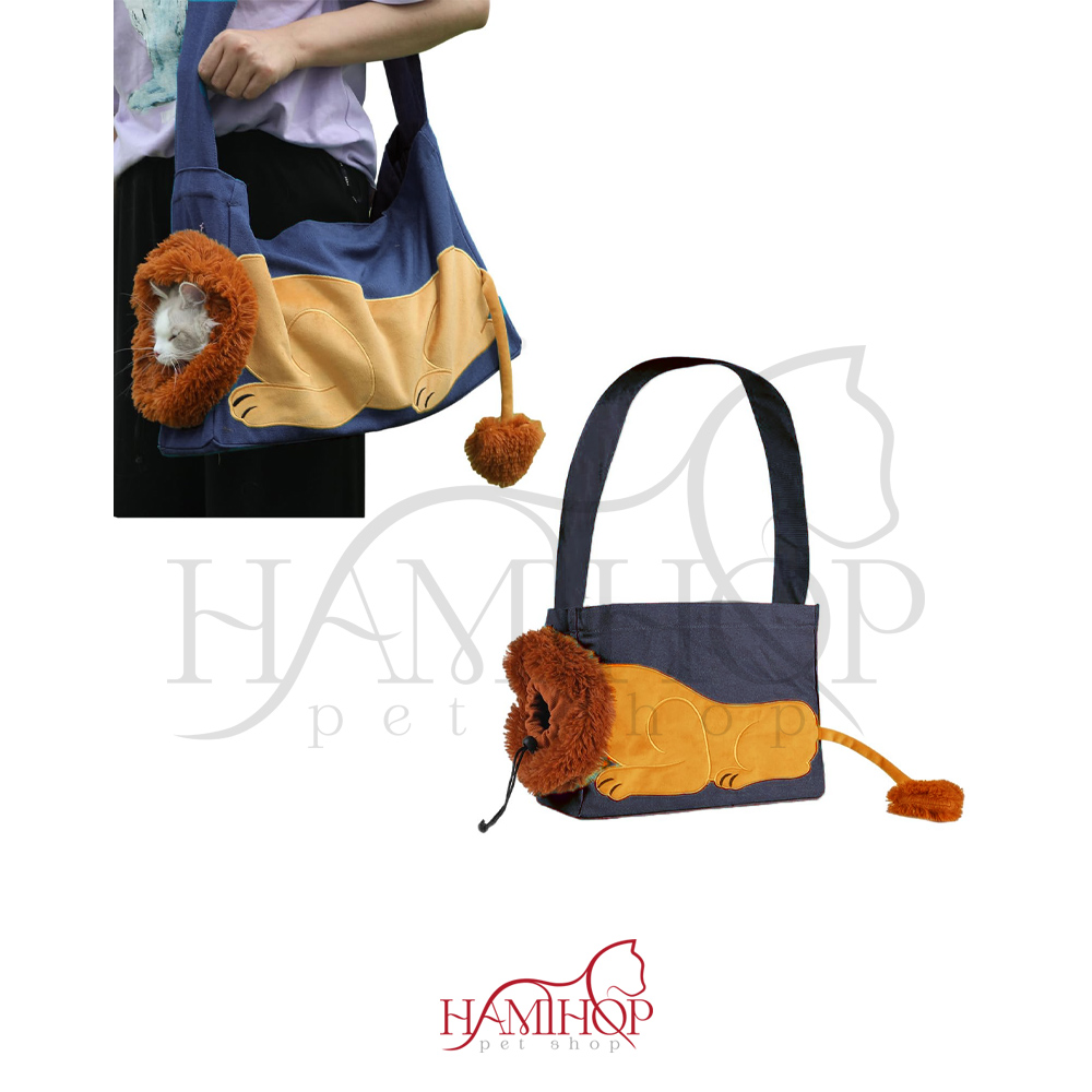 کیف دوشی حمل گربه طرح شیر