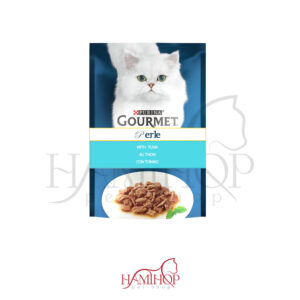 پوچ گورمت گربه بالغ با طعم ماهی تن Purina Gourmet Cat Pouch With Tuna وزن 85 گرم