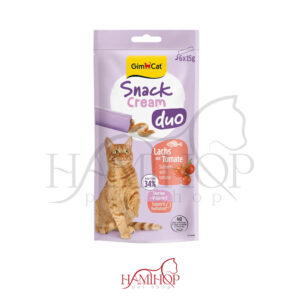 بستنی 6عددی گربه جیمکت طعم سالمون و گوجه  GimCat Snack Cream Duo