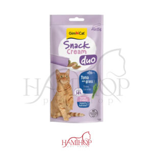 بستنی 6عددی گربه جیمکت طعم ماهی تن  و سبزی GimCat Snack Cream Duo