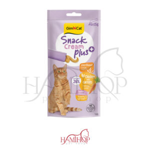بستنی 6عددی گربه جیمکت طعم مرغ و  هویج  GimCat Snack Cream plus