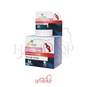 مکمل سگ و گربه نژاد کوچیک گلوکوویتال برای حمایت از مفاصل و عضلات 75عددی Glucovital zoovital