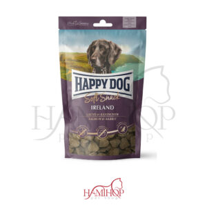 تشویقی نرم سگ برند هپی داگ طعم سالمون و خرگوش Happy Dog Soft Treats Ireland, with salmon and rabbit 100g