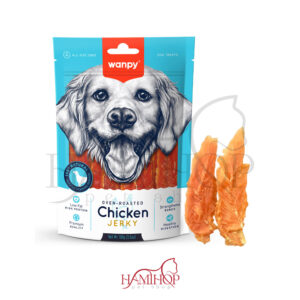 تشویقی سگ ونپی طعم مرغ مدل Wanpy Chicken Jerky وزن 100 گرم
