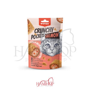 تشویقی گربه ونپی با طعم سالمون 60 گرم Wanpy Cat Pockets salmon
