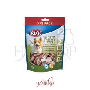 تشویقی سگ تریکسی مدل Trixie Fish Chicken Sticks طعم مرغ 300گرم