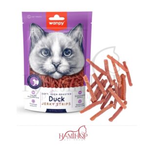 تشویقی گربه ونپی با طعم مرغ 80 گرم Wanpy Cat Duck Jerky Strips