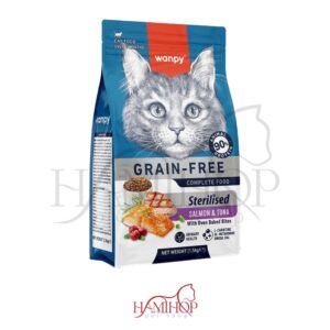غذاخشک گربه عقیم شده ونپی با طعم ماهی سالمون و تن 1/5 کیلوگر  wanpy salmon & tuna