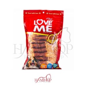 تشویقی سگ لاو می با طعم مرغ و هویج 300 گرم Love Me Chicken Breast & Carrot For Dogs