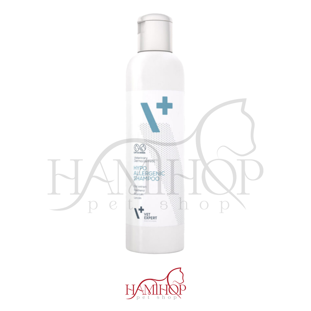 شامپو درمانی ضد حساسیت هایپوآلرژنیک سگ و گربه وت اکسپرت VET EXPERT Hypo Allergenic حجم 250 میلی لیتر