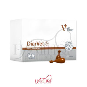 مکمل گوارشی مخصوص سگها و گربههای کوچک 6کپسول برای تسکین اسهال VETEXPERT DiarVet