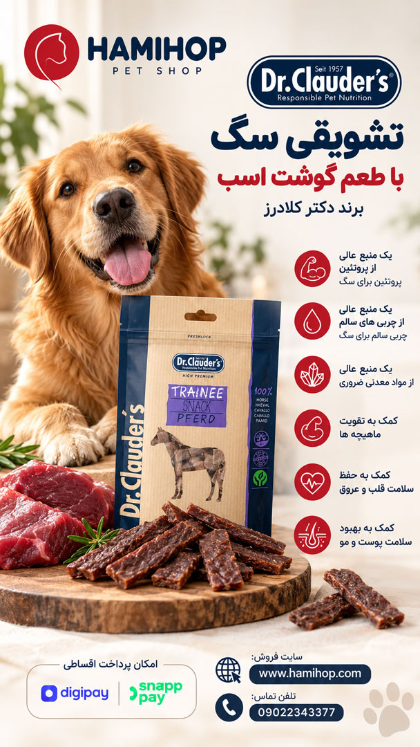 تشویقی سگ با طعم گوشت اسب